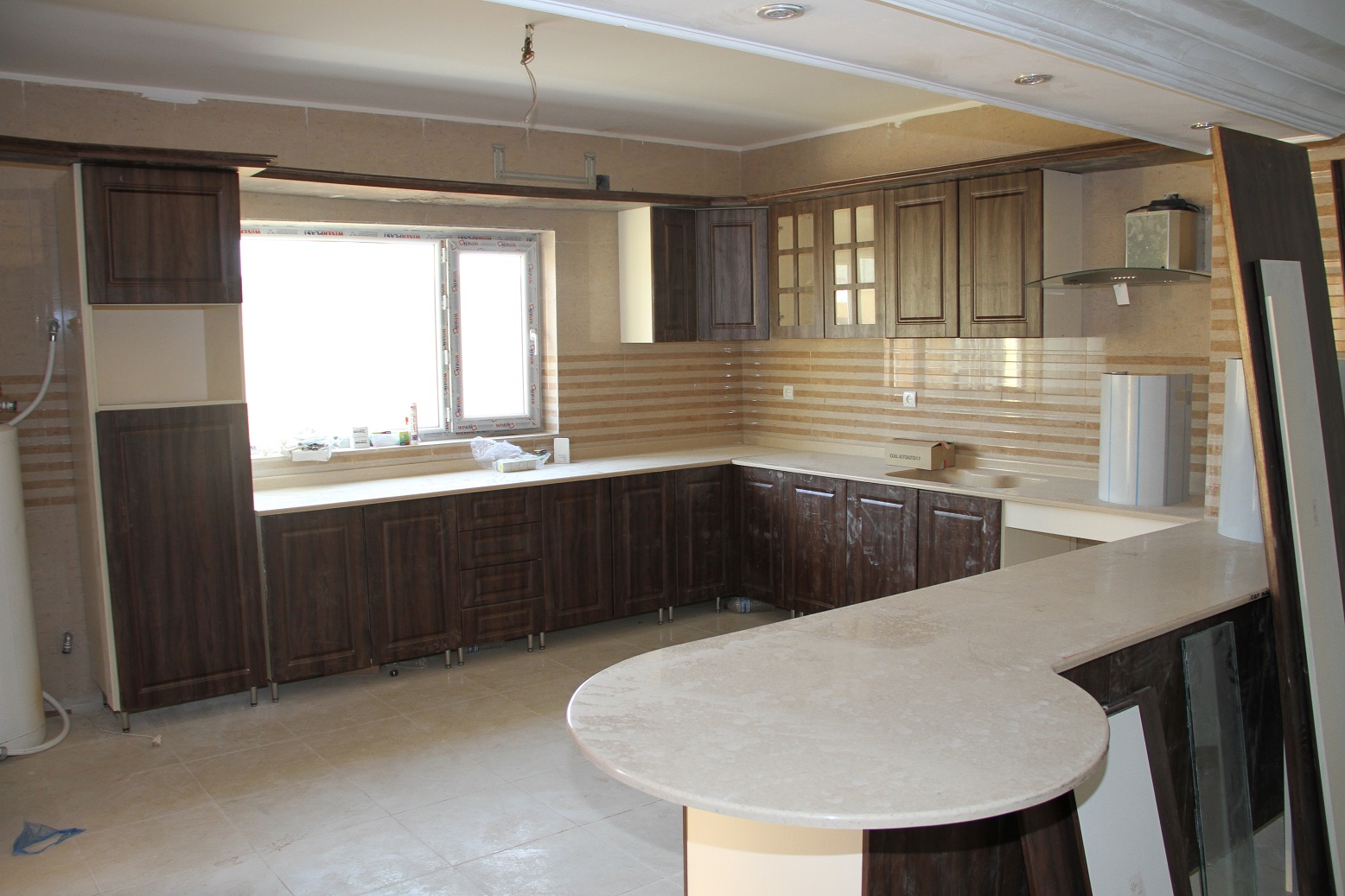 Kitchen of a building in Zeitoun project; Abu ghraib; Baghdad; TAKISTA; Bearing wall system